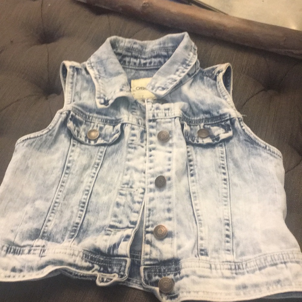Girls denim vest